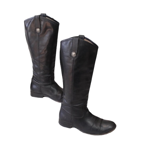 Frye Melissa Button Leather Riding Boots - Picture 5 of 8